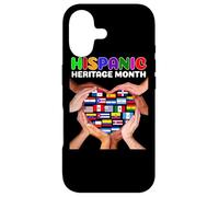 Carcasa para iPhone 17 Hispanic Heritage Month Todos los Países Corazón Manos