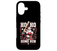 Carcasa para iPhone 17 Ho Ho Home Run Béisbol Navidad Divertido Vacaciones Deportes Santa