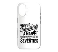 Carcasa para iPhone 17 Hombre Que todavía Toca la Guitarra en Sus Setenta Guitarrista Retro
