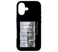 Carcasa para iPhone 17 Hong Kong Islandia Skyline Retro Panorama Vintage Recuerdo