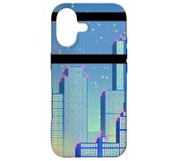 Carcasa para iPhone 17 Horizonte de una Ciudad Azul Synthwave