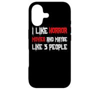 Carcasa para iPhone 17 Horror Funny - Me Gustan Las películas de Terror y Tal Vez 3 Personas