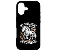 Carcasa para iPhone 17 Horse Percheron Mi Alma Monta con mi Percheron