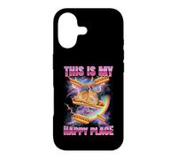 Carcasa para iPhone 17 Hot Dog Meme Cat My Happy Place Bootleg Glizzy Hot Dog