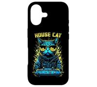 Carcasa para iPhone 17 House Cat DJ Rave EDM Music Deejay Equalizer Gafas de Sol