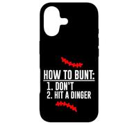 Carcasa para iPhone 17 How To Bunt Don't Hit A Dinger Práctica de béisbol