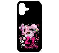 Carcasa para iPhone 17 Howdy Cowboy Hat - Botas Rosas para Mujer, diseño de Bola de Discoteca, 21 cumpleaños