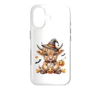 Carcasa para iPhone 17 Howdy Halloween Funny Highland Cow Spooky Season Hombres Mujeres