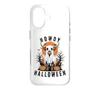 Carcasa para iPhone 17 Howdy Halloween Funny Highland Cow Spooky Season Hombres Mujeres