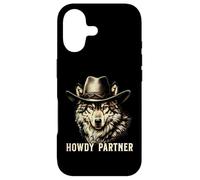 Carcasa para iPhone 17 Howdy Partner Wolf Cowboy Cowgirl Wolves