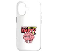 Carcasa para iPhone 17 Humor de energía Mental vacía batería Cerebral Divertida