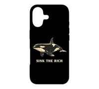 Carcasa para iPhone 17 Hundir el Rico Divertido Orca Ballena Meme Anti Capitalismo