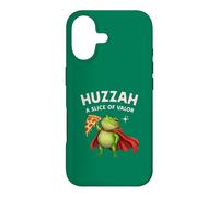 Carcasa para iPhone 17 Huzzah: Una porción de Valor Frog Knight Pizza Gamer Snacks