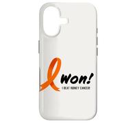 Carcasa para iPhone 17 I Beat Kidney Cancer. I Won! Orange Ribbon For Survivors