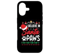 Carcasa para iPhone 17 I Believe In Santa Paws - Amante de Perros y Gatos - Linda Navidad