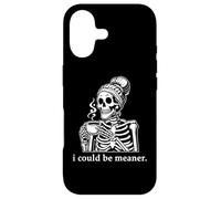 Carcasa para iPhone 17 I Could Be Meaner Skeleton Drinking Coffee Cup Mean Mugging