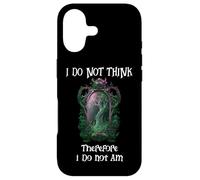 Carcasa para iPhone 17 I Do Not Think Therefore I Do Not Am Sign Funny Overthinking