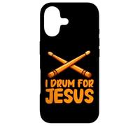 Carcasa para iPhone 17 I Drum For Jesus Christian Church Baterista Niño Jesús Creyente