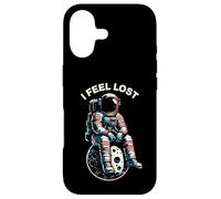 Carcasa para iPhone 17 I Feel Lost Astronauta Sentado en la Luna Retro Espacial