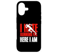 Carcasa para iPhone 17 I Hate Running Yet Here I Am Funny Running Cita Deporte