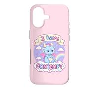 Carcasa para iPhone 17 I Have Contempt Cute Kawaii Dragon Sarcástico Mood Art Rosa