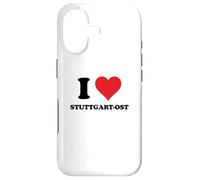 Carcasa para iPhone 17 I Heart Stuttgart-Ost Germany Love German Souvenir Item