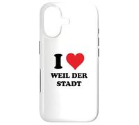 Carcasa para iPhone 17 I Heart Weil Der Stadt Germany Love German Souvenir Item