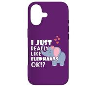 Carcasa para iPhone 17 I Just Really Like Elephants Ok? Cute Elephant