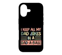 Carcasa para iPhone 17 I Keep All My Dad Jokes In A Dad-A-Base Retro Father's Day
