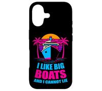 Carcasa para iPhone 17 I Like Big Boats Funny Cruise Life Vintage Sunset Vacaciones