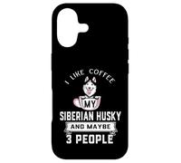 Carcasa para iPhone 17 I Like Coffee My Husky Dog Maybe 3 People Funny Dogs Lover