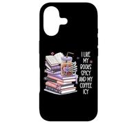 Carcasa para iPhone 17 I Like My Books Spicy & My Coffee Icy Cup,Dark Romance Book