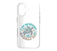 Carcasa para iPhone 17 I Like My Weekends Salty Sea Turtle Beach Lover