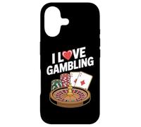 Carcasa para iPhone 17 I Love Gambling Casino Fichas Tarjetas Ruleta