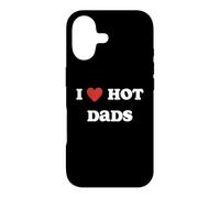 Carcasa para iPhone 17 I Love Hot Dads Funny Red Heart Hot Dad Lover Family Padre