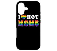 Carcasa para iPhone 17 I Love Hot Moms LGBT Pride Flag Heart Funny Mom