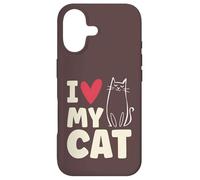 Carcasa para iPhone 17 I Love My - Cat Amor Gato Lindo Silueta Amantes De Los Gatos
