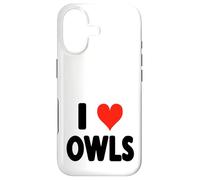 Carcasa para iPhone 17 I Love Owls - Heart Barn Snowy Great Horned Owl Ornitología