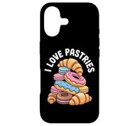Carcasa para iPhone 17 I Love Pastries Sweet Baked Goods Diseño Divertido