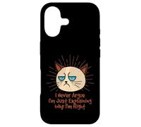 Carcasa para iPhone 17 I Never Argue Im Just Explaining Im Right, Divertido sarcástico
