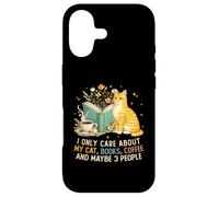 Carcasa para iPhone 17 I Only Care About My Cat Coffee Books and 3 People Reading