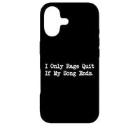 Carcasa para iPhone 17 I Only Rage Quit If My Song Ends Funny Gamer Cita