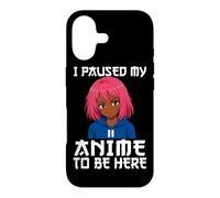 Carcasa para iPhone 17 I Paused My Anime To Be Here Negro Anime Girl Manga Otaku