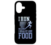 Carcasa para iPhone 17 I Run Because I Really Like Food Funny Running Motivation-