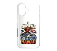 Carcasa para iPhone 17 I Survived My Trip To Hawaii Vacation Shark Volcano Humor