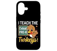 Carcasa para iPhone 17 I Teach The Cutest Pre-k Turkeys Thanksgiving Thankful