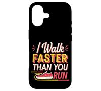 Carcasa para iPhone 17 I Walk Faster Than You Run Motivation Marathon Joke -