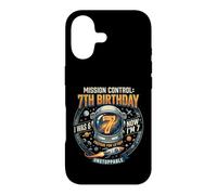 Carcasa para iPhone 17 I Was 6 Now Im 7 Astronaut Outer Space Birthday Kids Gear