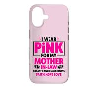 Carcasa para iPhone 17 I Wear Pink For My Mother In-Law Cancer Concienciación sobre el cáncer de Mama