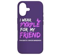 Carcasa para iPhone 17 I Wear Purple for my Friend Pancreatic Cancer Awareness
